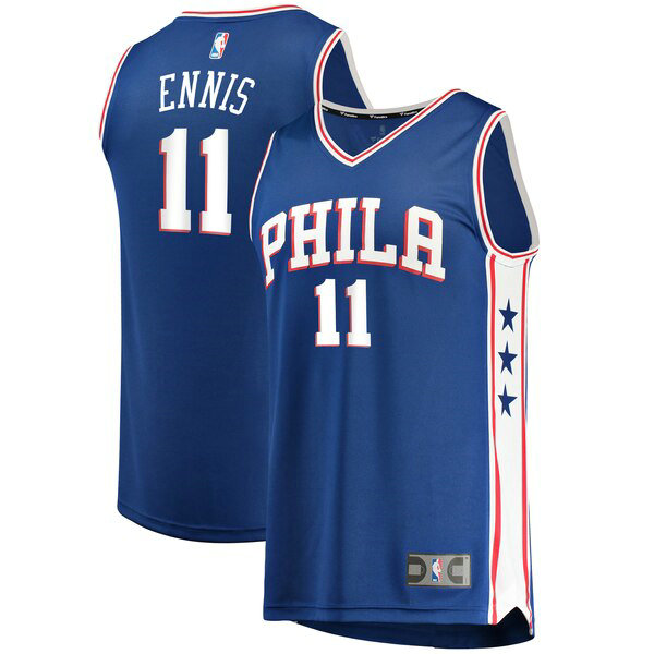 Maillot Philadelphia 76ers Homme James Ennis 11 Icon Edition Bleu